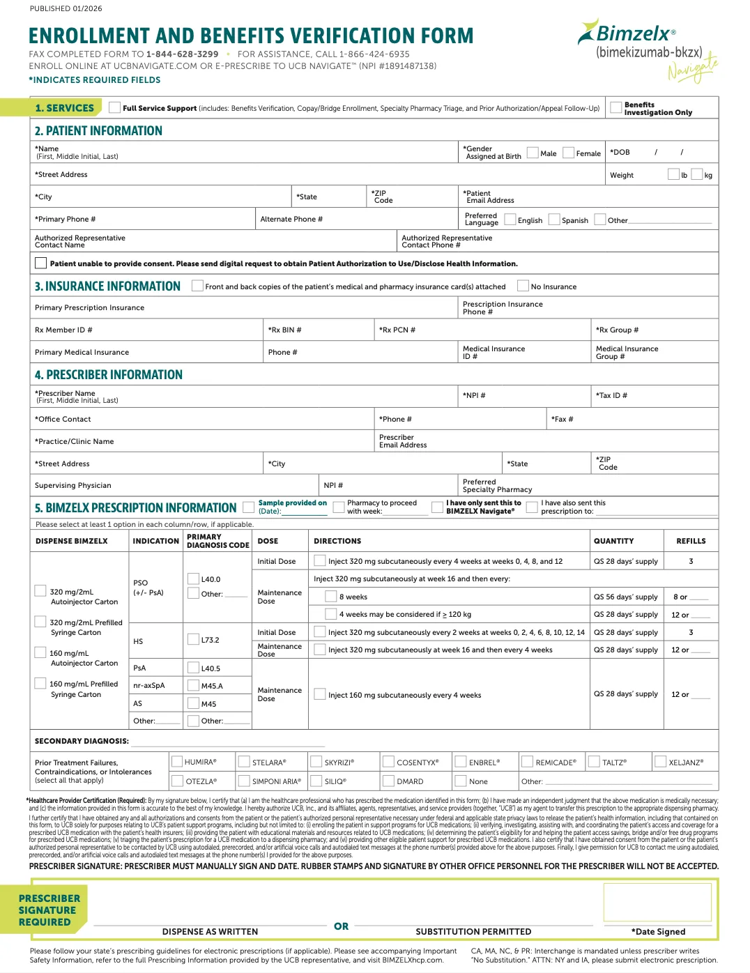 Patient Enrollment Form 